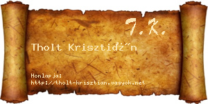 Tholt Krisztián névjegykártya
