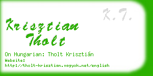krisztian tholt business card